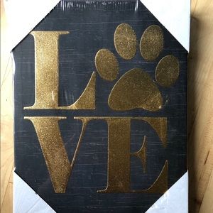Love dog canvas